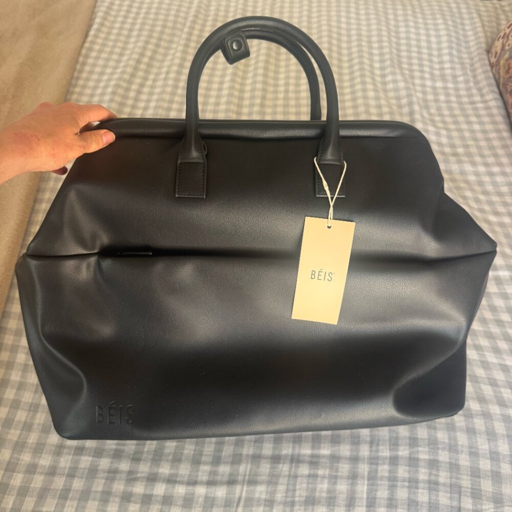 BEIS THE ESSENTIAL WEEKENDER BAG IN BLACK - SOLD OUT - Picture 3 of 16